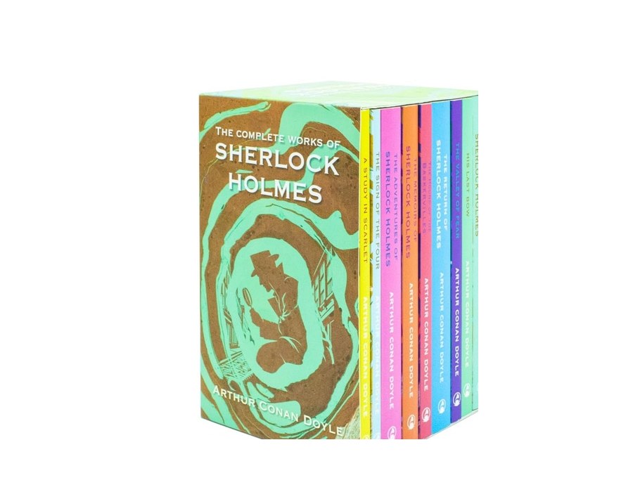 Colourful nine-book Sherlock Holmes complete works box set