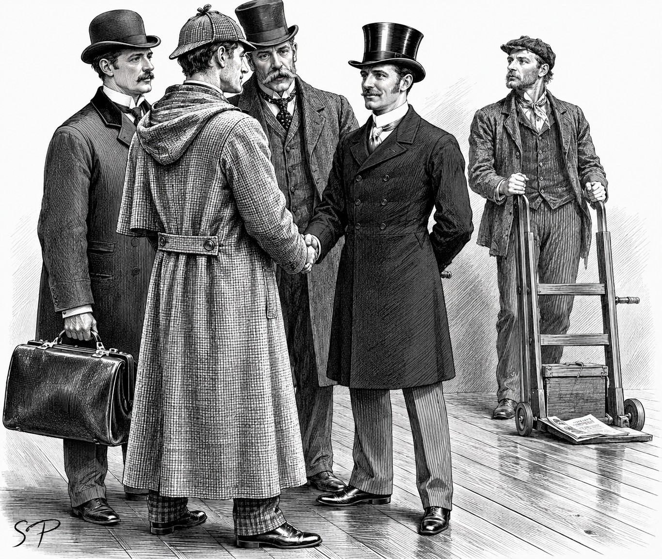 Victorian Sherlock Holmes illustration